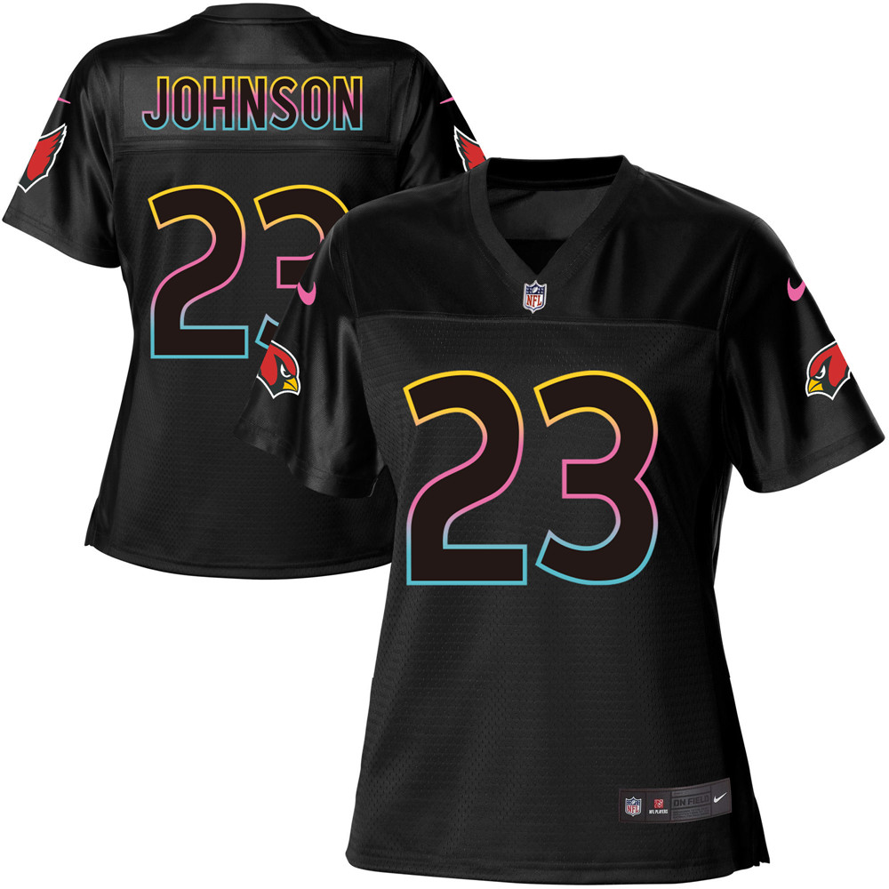 Women's Game Chris Johnson Nike Jersey Black - #23 Fashion NFL Arizona Cardinals